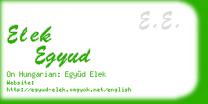 elek egyud business card