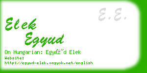 elek egyud business card